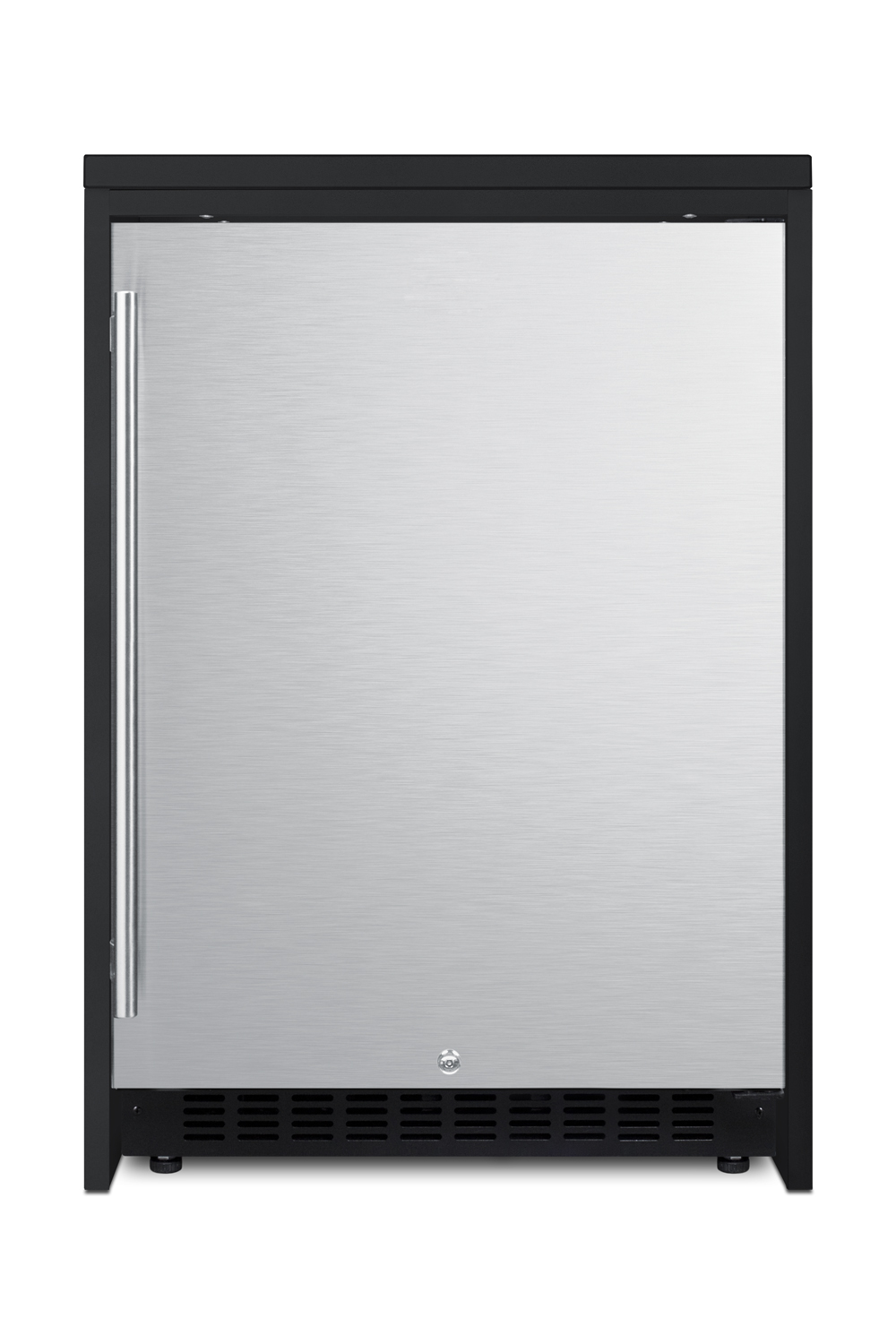 Fully assembled casework cabinet in ADA compliant height and black finish designed to accept an appliance sized under 32.25